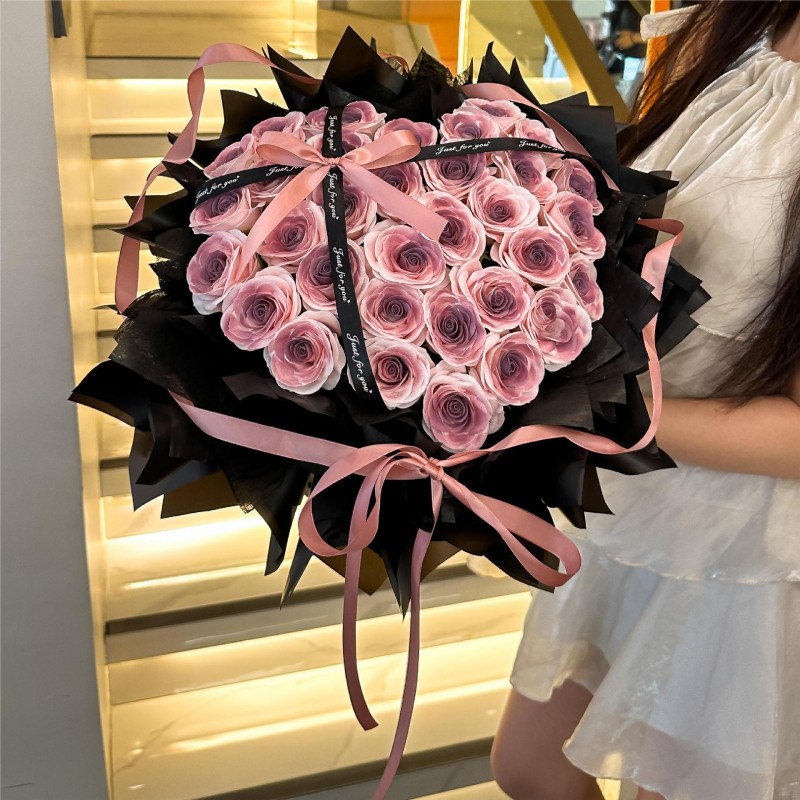 母亲情人节礼物乌梅子酱花玫瑰花束香皂花高级感送闺蜜生日礼物