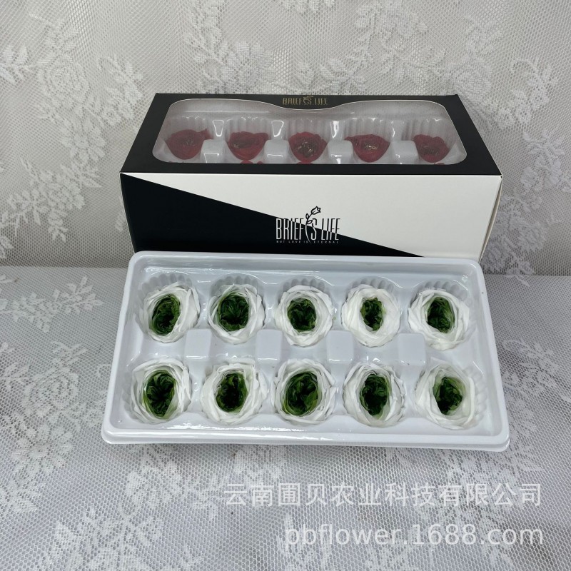 花者厂家直供A级保鲜花酷皮玫瑰4-5cm蝴蝶奥斯汀双色永生花头批发