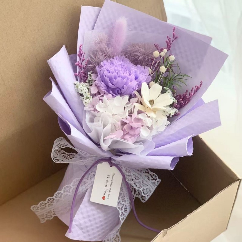 女神节母亲节教师节永生花玫瑰康乃馨花束伴手礼物装饰摆件