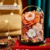 永生花玻璃罩成品玫瑰批发 情人节礼物保鲜花永生花礼盒一件代发