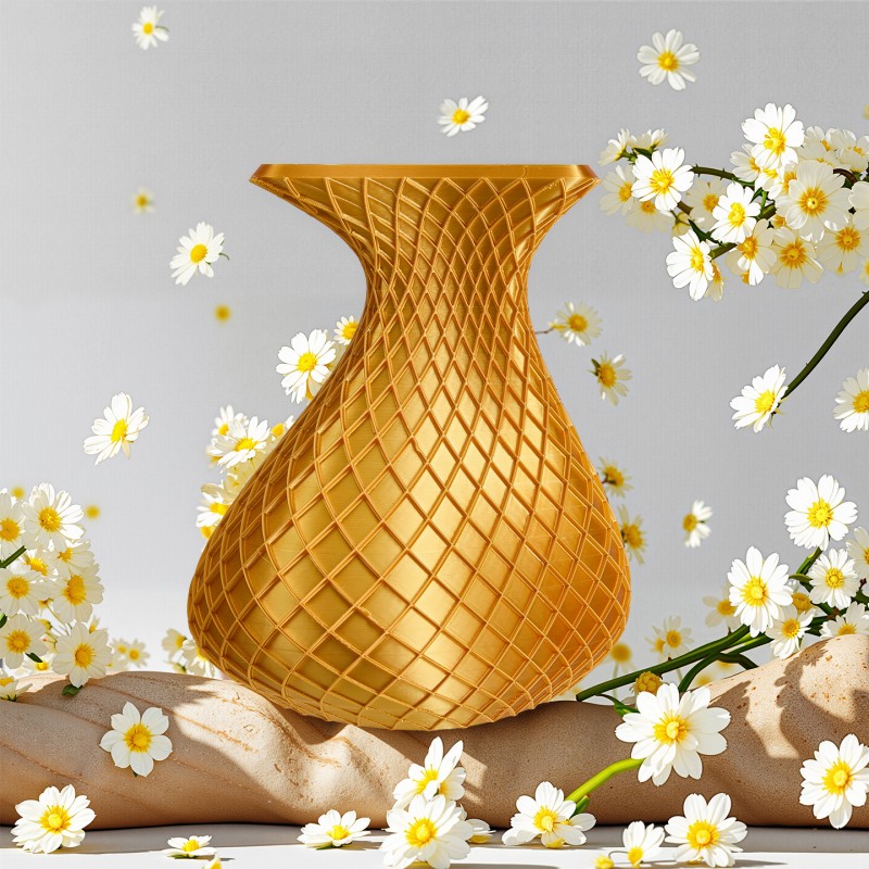 3D打印塑料花瓶北欧色花瓶装饰工艺品仿釉干湿花插花容器客厅摆件