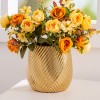 金色陶瓷花盆家用欧式插花花瓶仿真花装饰品摆件简约绿植盆栽厂家