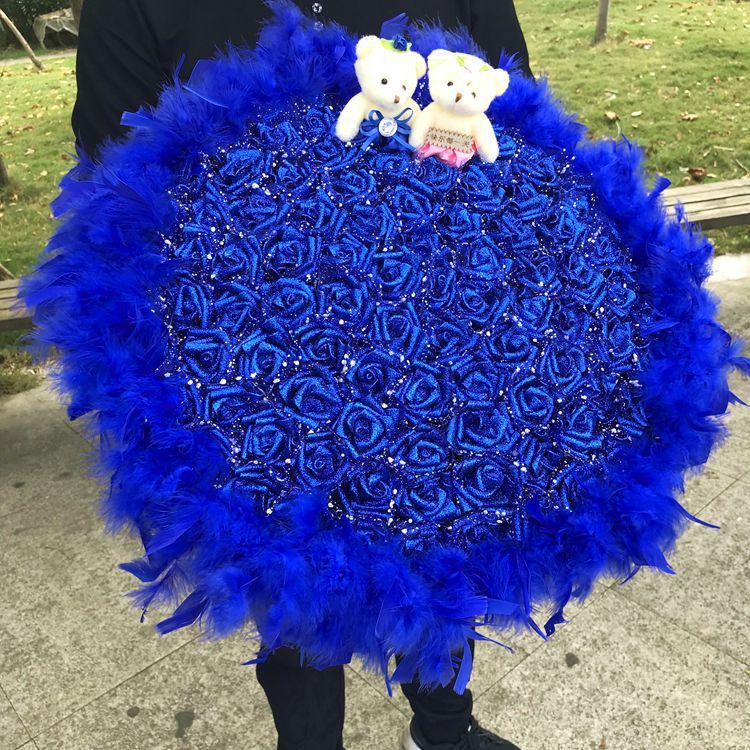 999朵玫瑰花束花表白订婚520走心礼品鲜花香皂花送女友结婚