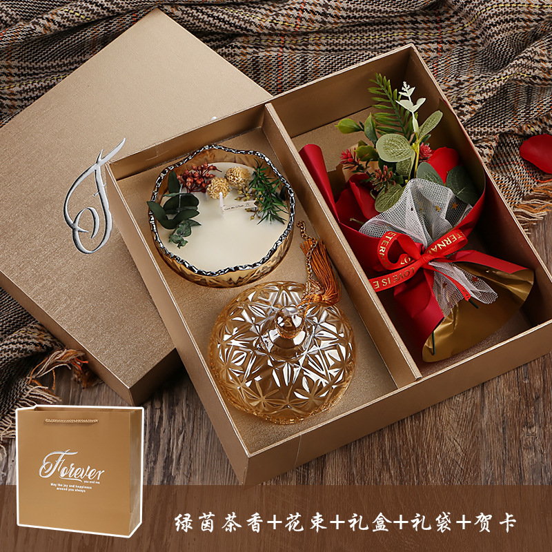 教师母亲节生日礼物礼品送妈妈伴手礼永生花香皂花玫瑰花束高级感