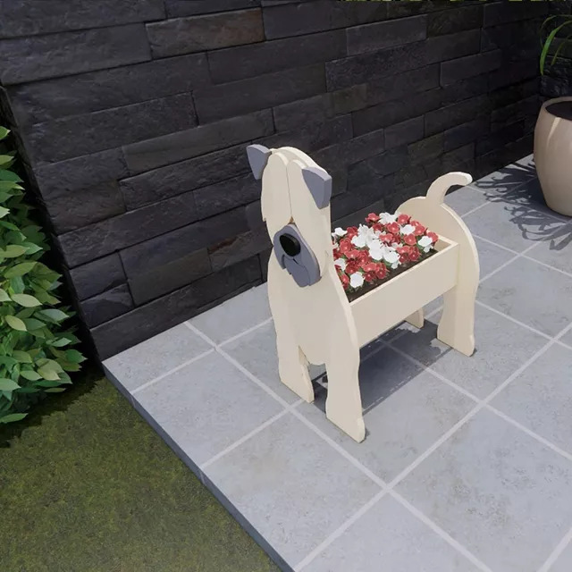 跨境创意花盆宠物摆件盆栽阳台花园家居装饰品庭院创意狗花盆摆件