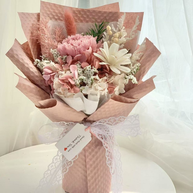 女神节母亲节教师节永生花玫瑰康乃馨花束伴手礼物装饰摆件