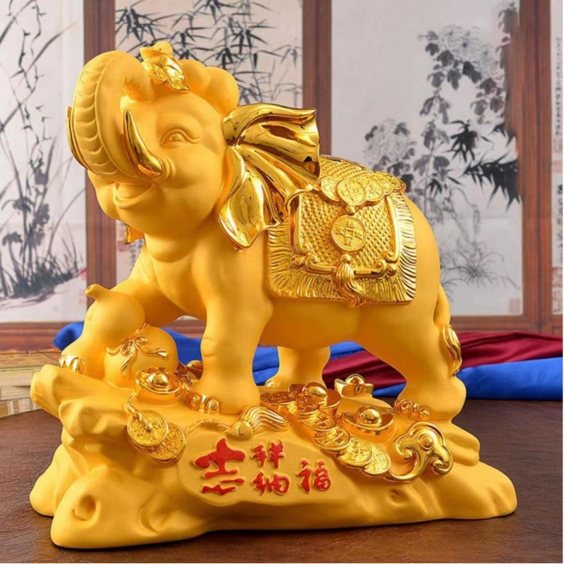中式龙船一帆风顺摆件 开业大吉办公室玄关招财乔迁树脂工艺品