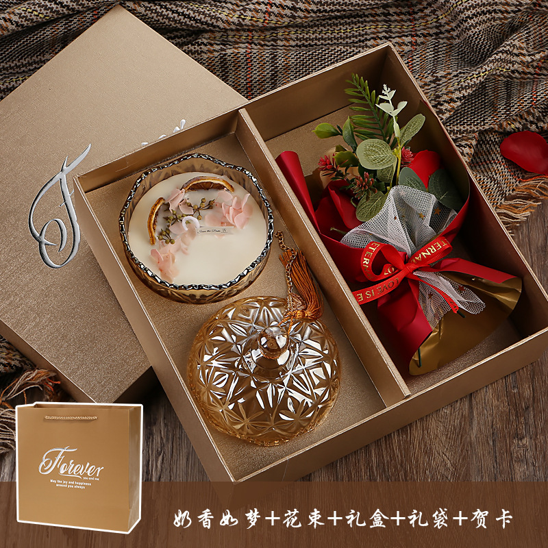 教师母亲节生日礼物礼品送妈妈伴手礼永生花香皂花玫瑰花束高级感