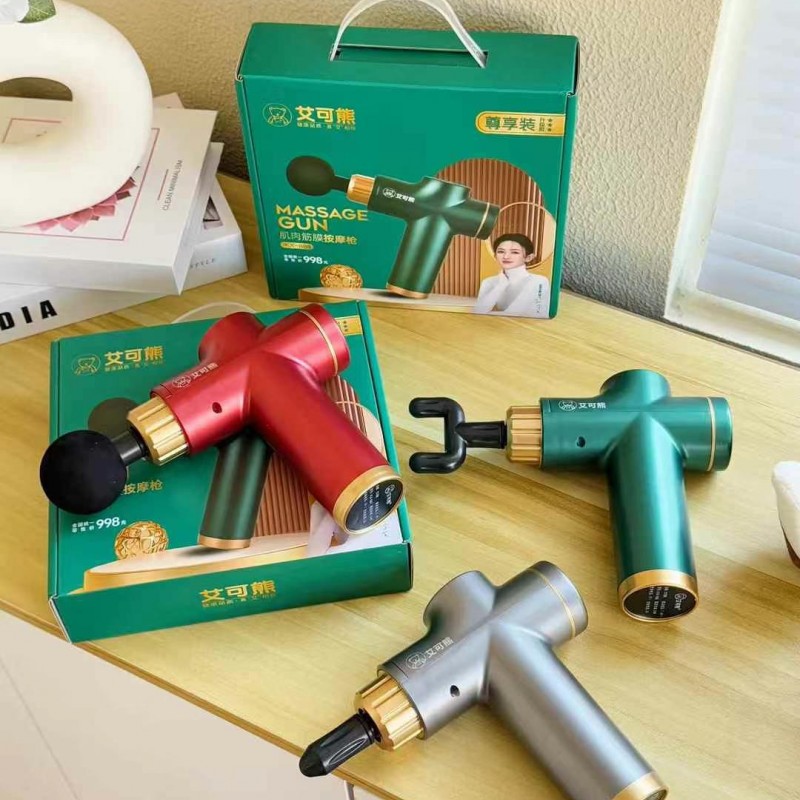 艾可熊按摩枕颈椎按摩器家用老年礼品敲打按摩披肩加热震动U型枕