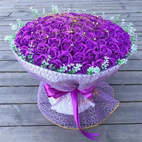 999朵玫瑰花束花表白订婚520走心礼品鲜花香皂花送女友结婚