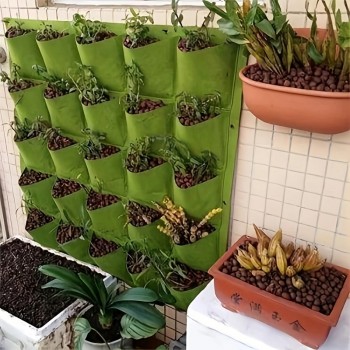 垂直挂墙种植袋绿色种植袋园艺蔬菜幼苗生活花园袋家居用品