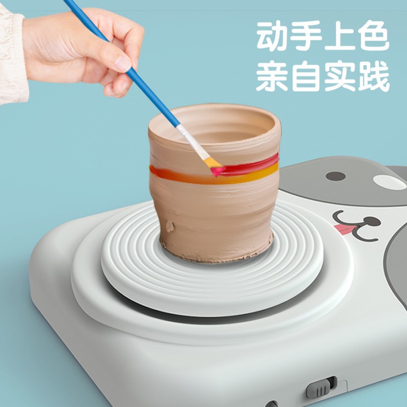 软陶泥儿童电动陶艺机小学生专用陶土泥工具套装手工diy制作玩具6