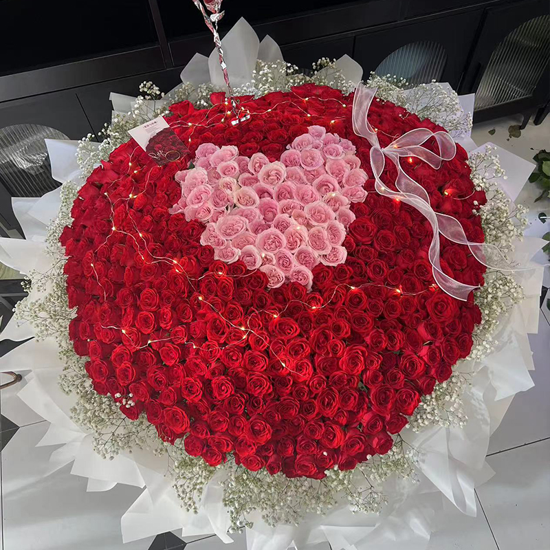 999朵365朵红玫瑰花束鲜花速递同城北京上海成都配送生日求婚