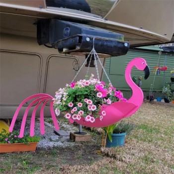 独立站新品Flying Parrot Flower Pot 彩色鹦鹉花盆园林装饰摆件