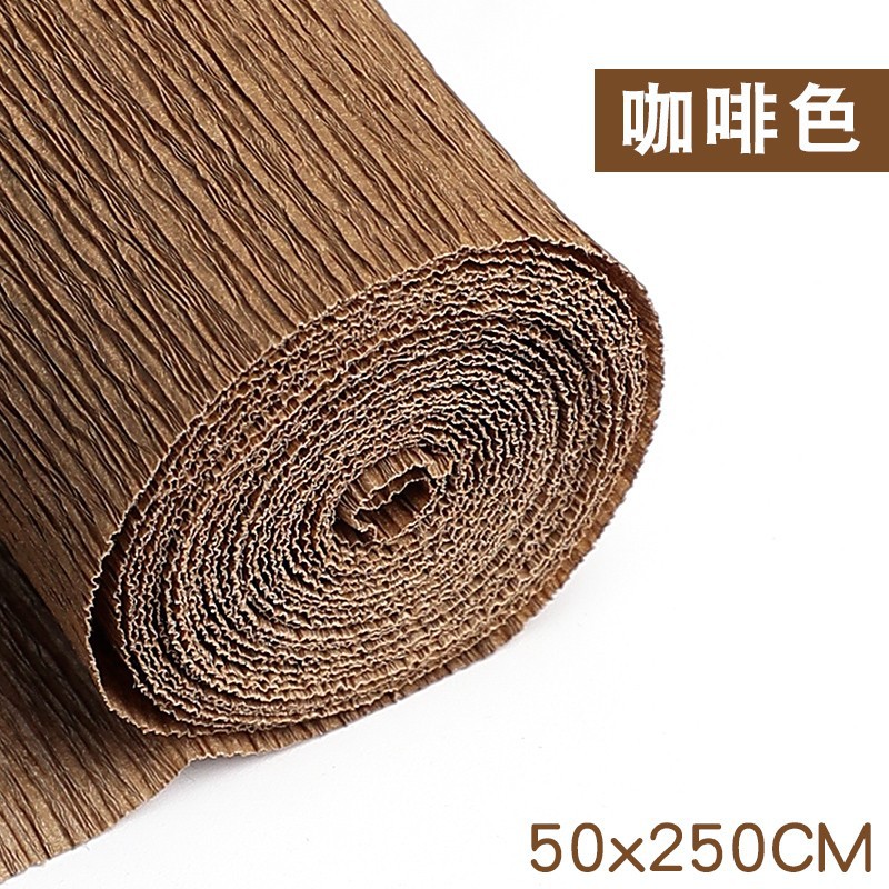 加厚皱纹纸康乃馨diy花手工材料纸彩色褶皱纸玫瑰花卷边纸手揉纸
