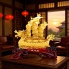 中式龙船一帆风顺摆件 开业大吉办公室玄关招财乔迁树脂工艺品