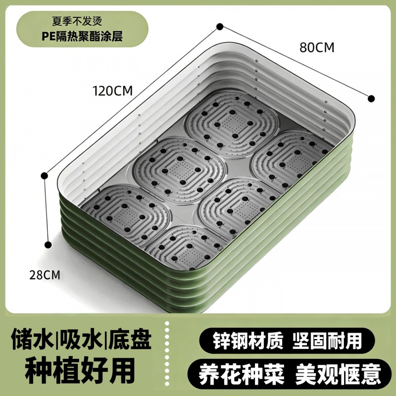 金属花箱庭院户外花园阳台露台镀锌板铁艺大花箱种菜种树养花专用
