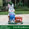 花园卡通兔子花缸园艺种植动物花盆玻璃钢雕塑装饰品草坪布景摆件