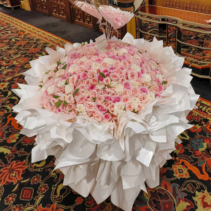 求婚朵玫瑰花束52送女友七夕花束9990表白配送鲜花速递同城朵