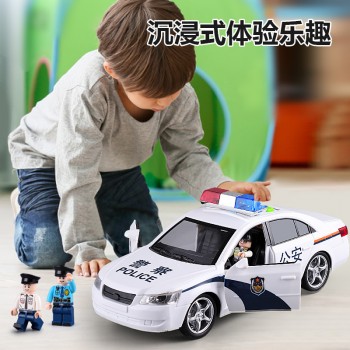 公安警车玩具车警车110男孩警察玩具声光车模惯性车批发代发包邮