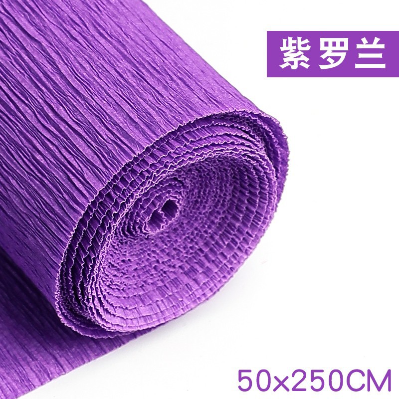 加厚皱纹纸康乃馨diy花手工材料纸彩色褶皱纸玫瑰花卷边纸手揉纸