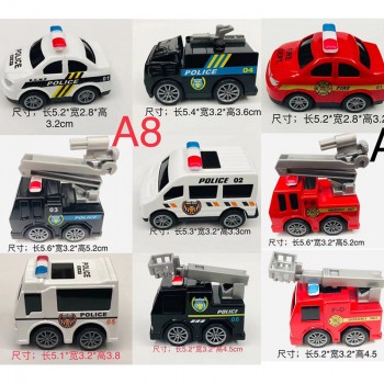 儿童警车仿真110玩具车救援小汽车模型合金车男孩玩具抓娃娃批发