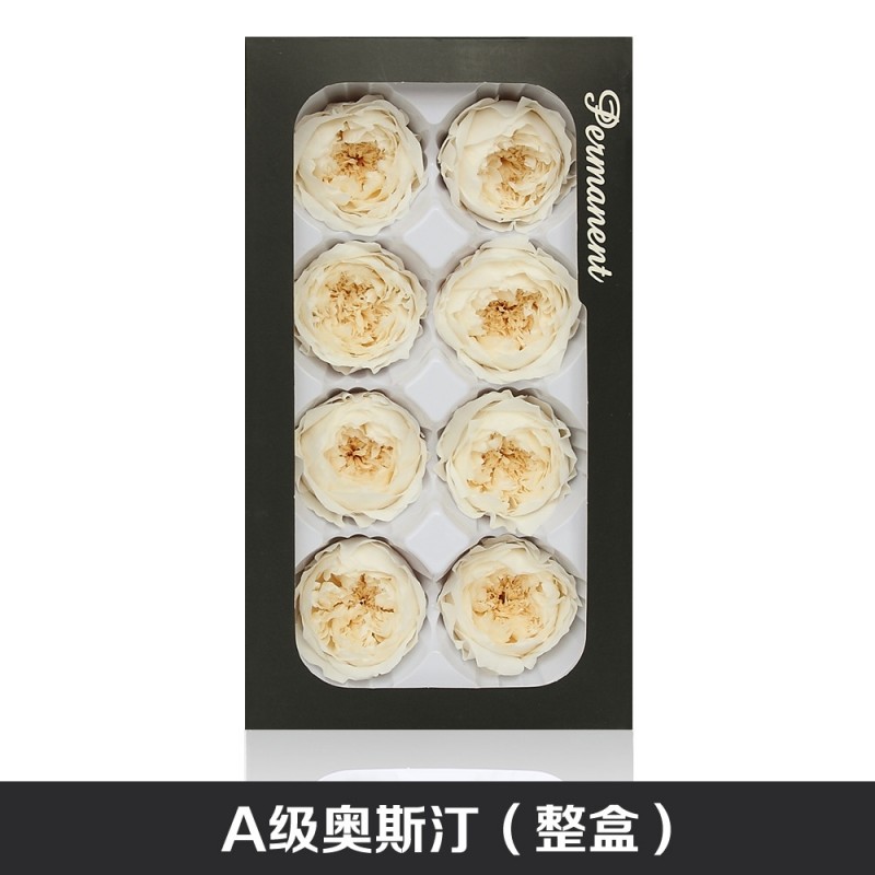 国产奥斯汀永生花A级4-5cm钥匙扣车挂礼盒花材新娘头饰干花保鲜花