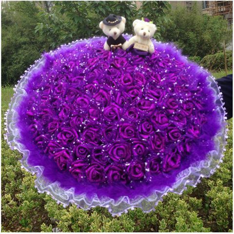999朵玫瑰花束花表白订婚520走心礼品鲜花香皂花送女友结婚