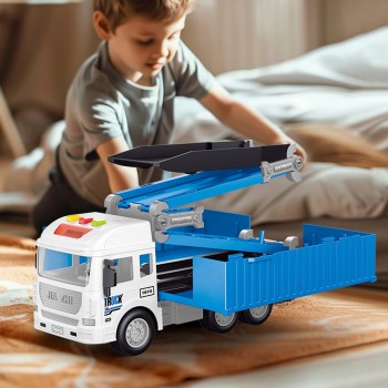 儿童益智合金收纳货柜工程车变形大卡车轨道弹射汽车6男孩玩具3岁