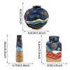 梵高星月夜花瓶三件套树脂艺术感家居软装饰品创意桌面花器摆件