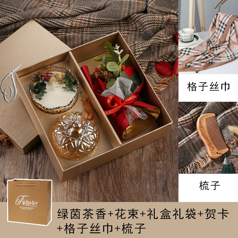 教师母亲节生日礼物礼品送妈妈伴手礼永生花香皂花玫瑰花束高级感