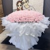 999朵玫瑰花粉假花仿真花束送人女朋友永生花香皂花高级感情人节