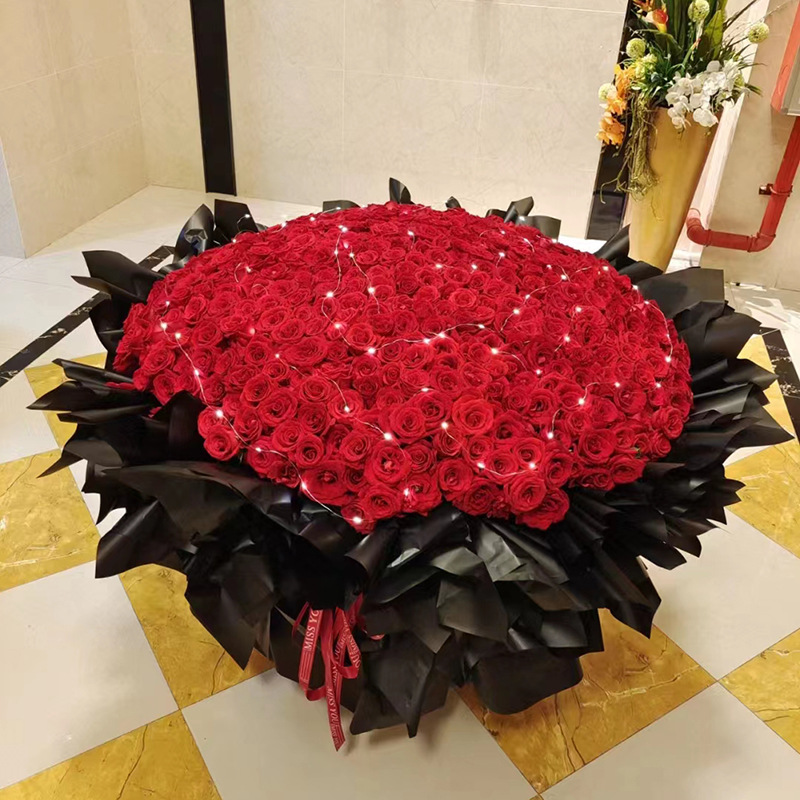 求婚朵玫瑰花束52送女友七夕花束9990表白配送鲜花速递同城朵