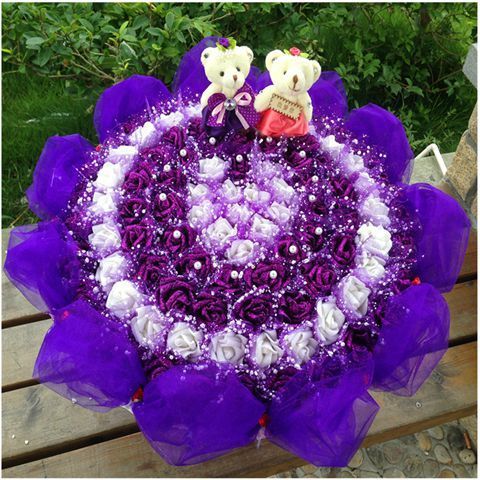 999朵玫瑰花束花表白订婚520走心礼品鲜花香皂花送女友结婚