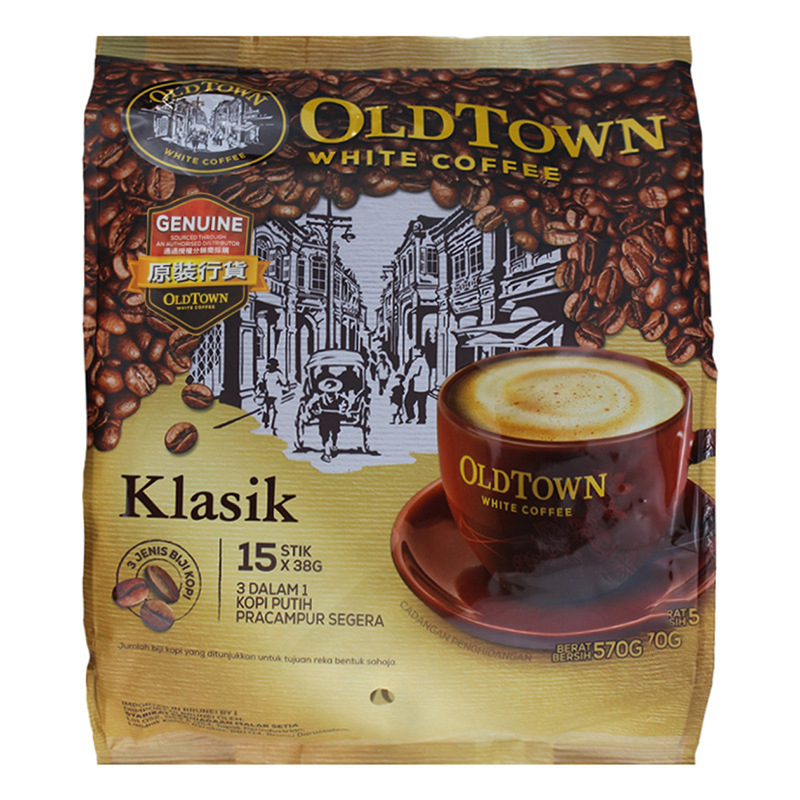 港版旧街场oldtown 马来西亚进口 白咖啡三合一经典原味速溶咖啡