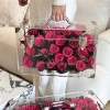 厂家直发玫瑰永生花巨型行李箱高级感花盒送女友闺蜜生日礼物批发