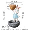 供应跨境树脂卡通动物仿真兔多肉绿植花盆摆件庭院户外花园装饰品