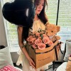 玩偶毛绒小熊花束永生玫瑰仿真花情人节礼物送女生生日礼物永生花