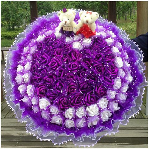 999朵玫瑰花束花表白订婚520走心礼品鲜花香皂花送女友结婚