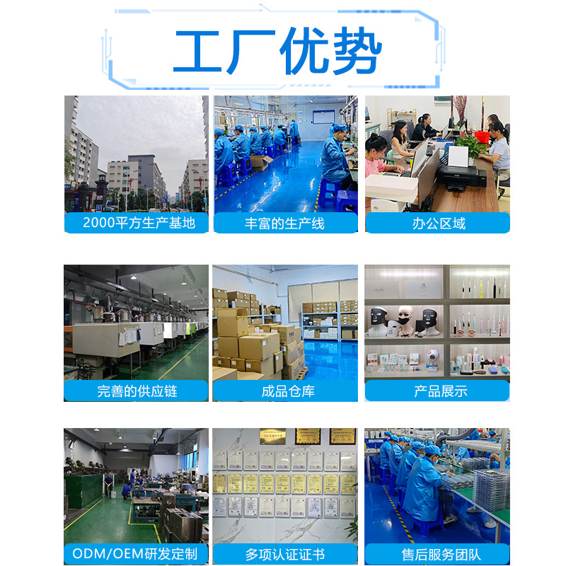 跨境红蓝光美肤面罩仪脸部光子嫩肤美容面罩家用七色大排灯美容仪