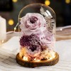 永生花玻璃罩成品玫瑰批发 情人节礼物保鲜花永生花礼盒一件代发