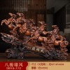 八骏雄风马摆件招财风水工艺品老板办公室桌摆设乔迁公司开业礼品