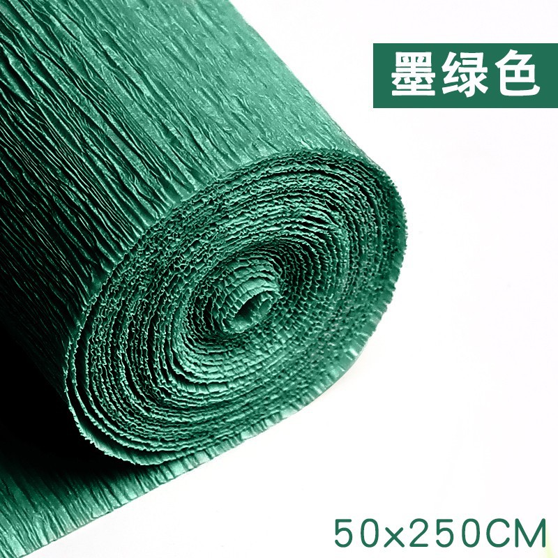 加厚皱纹纸康乃馨diy花手工材料纸彩色褶皱纸玫瑰花卷边纸手揉纸