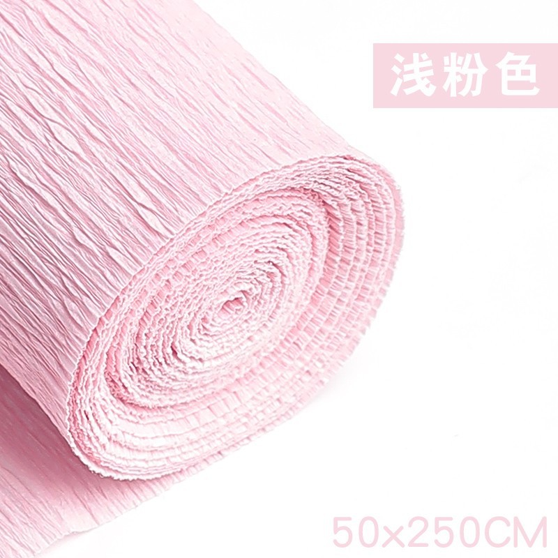 加厚皱纹纸康乃馨diy花手工材料纸彩色褶皱纸玫瑰花卷边纸手揉纸