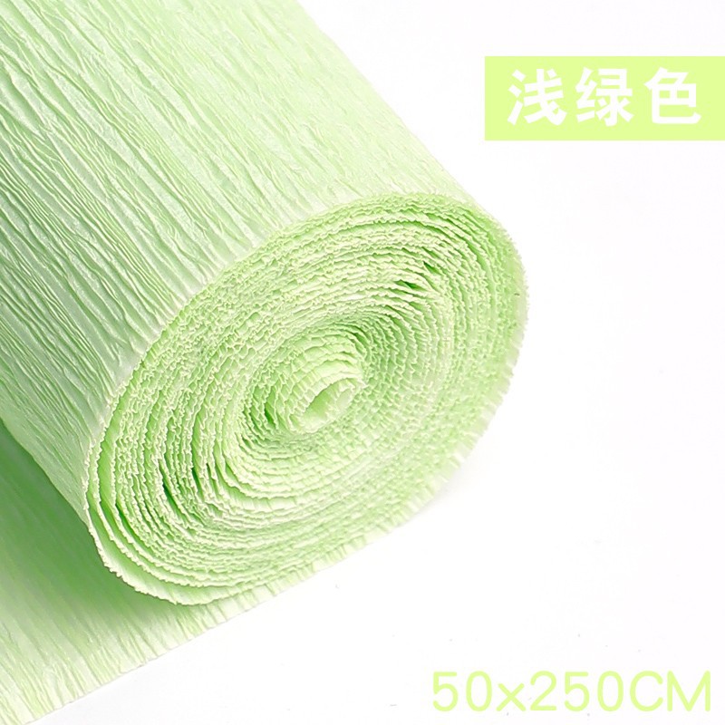 加厚皱纹纸康乃馨diy花手工材料纸彩色褶皱纸玫瑰花卷边纸手揉纸