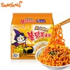 韩国进口三养超辣火鸡面干拌面速食泡面方便面整箱140g*5袋五连包