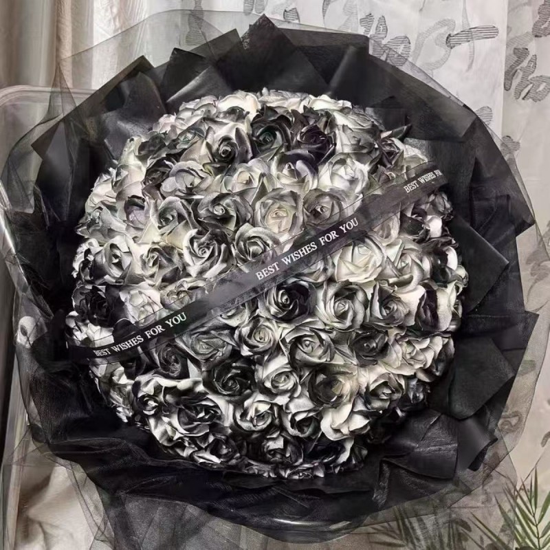 99朵玫瑰花束七夕情人节礼物送女友生日浪漫礼物香皂永生花情人节