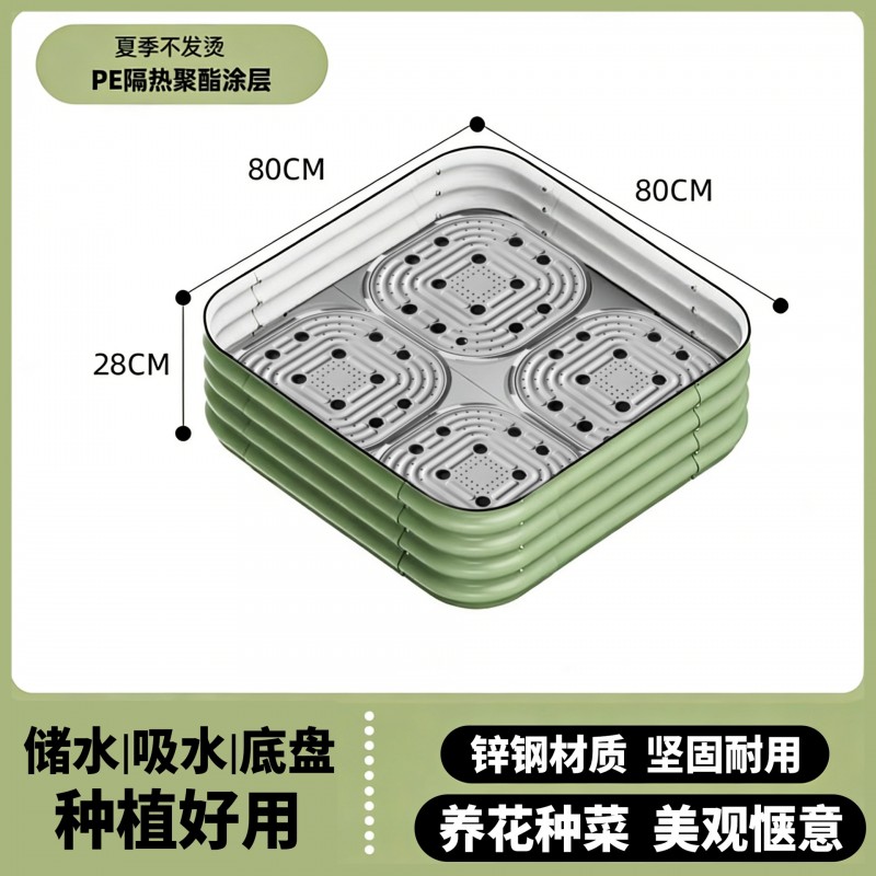金属花箱庭院户外花园阳台露台镀锌板铁艺大花箱种菜种树养花专用