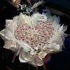 轻奢永生花仿真香皂花七夕芭蕾风送女友玫瑰花束蝴蝶结曼塔玫瑰花