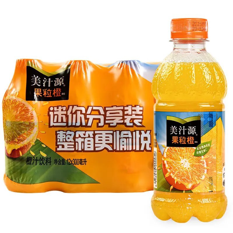 美汁源果粒橙饮料整箱饮品果汁饮料批发年货零食大全批发一键代发